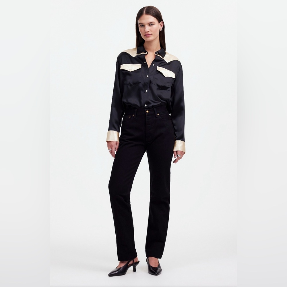 Alexa Chung for Madewell High-Rise Straight C
Jean in Outridge Wash straight leg